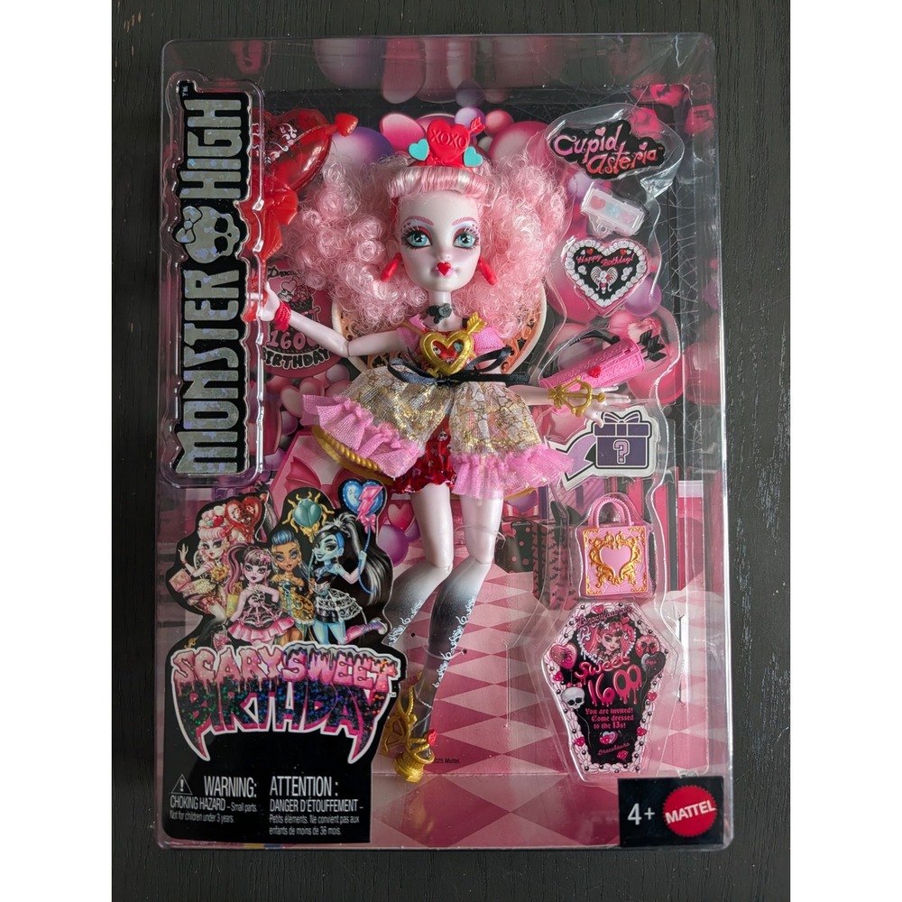 NIB Monster High Skulltimate Secrets Frankie & Scary Sweet Cupid Asteria Set - Picture 5 of 6